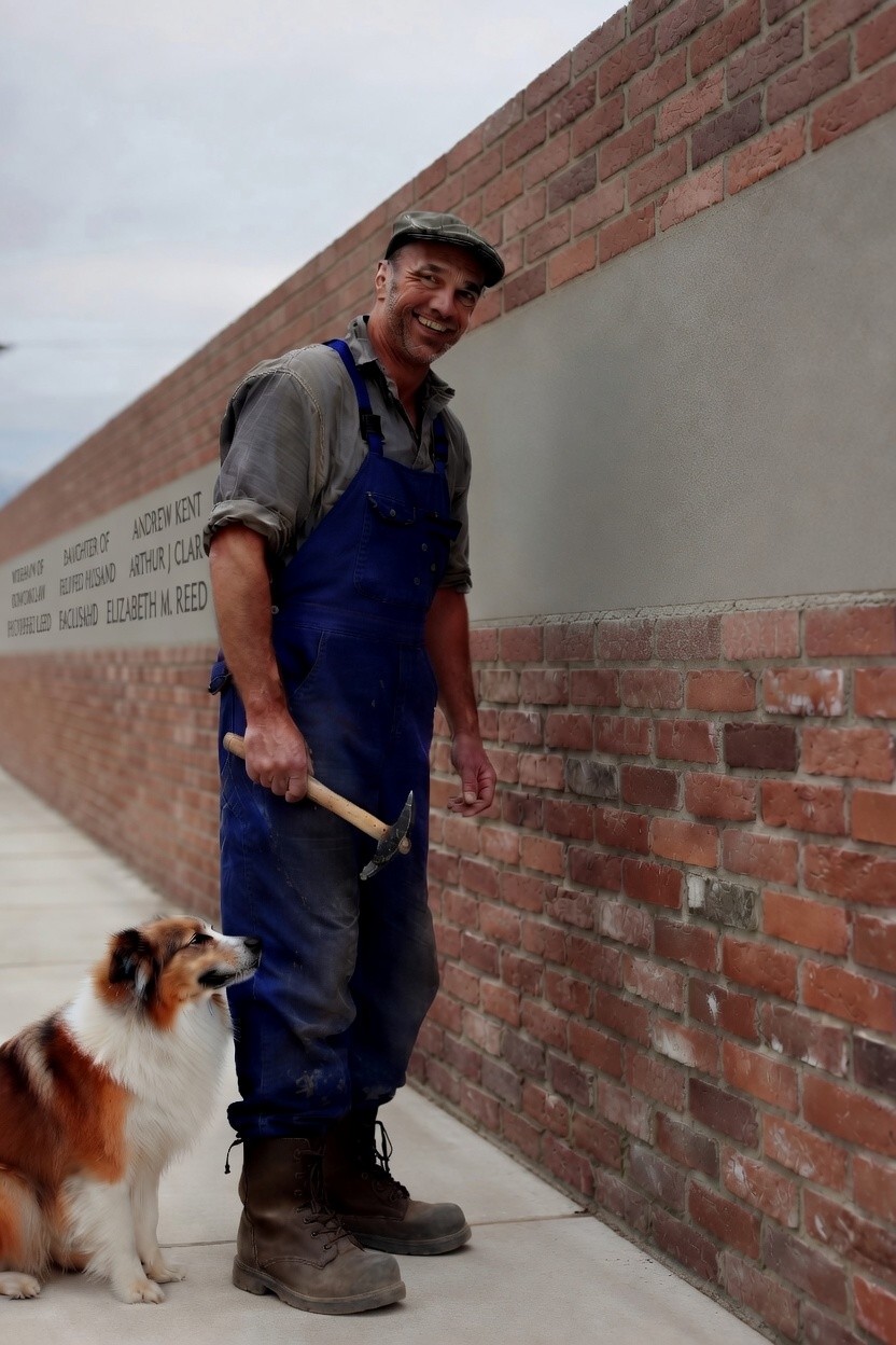 Albert and Tilly at the wall